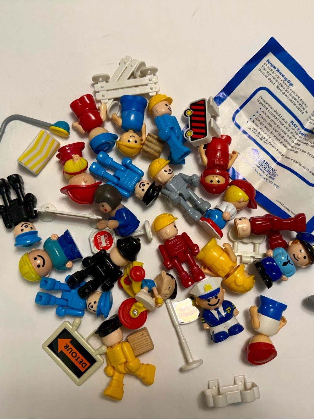Lego Mini Figures Pack in Red, Blue, Yellow, Black, Gray, White